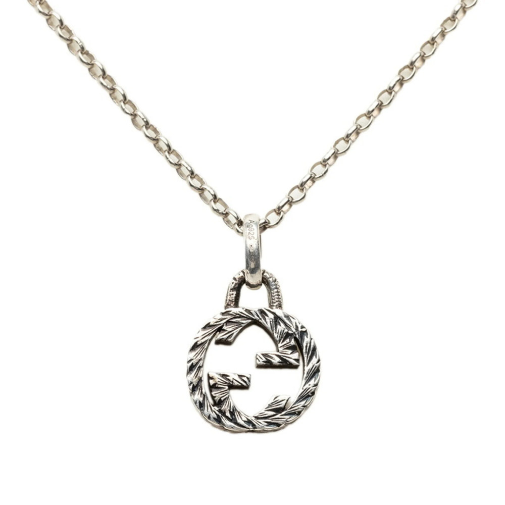 Gucci Interlocking G Necklace SV925 Silver Men's GUCCI